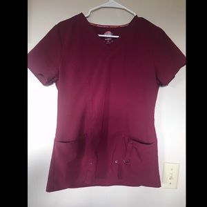 Maroon Scrub Set